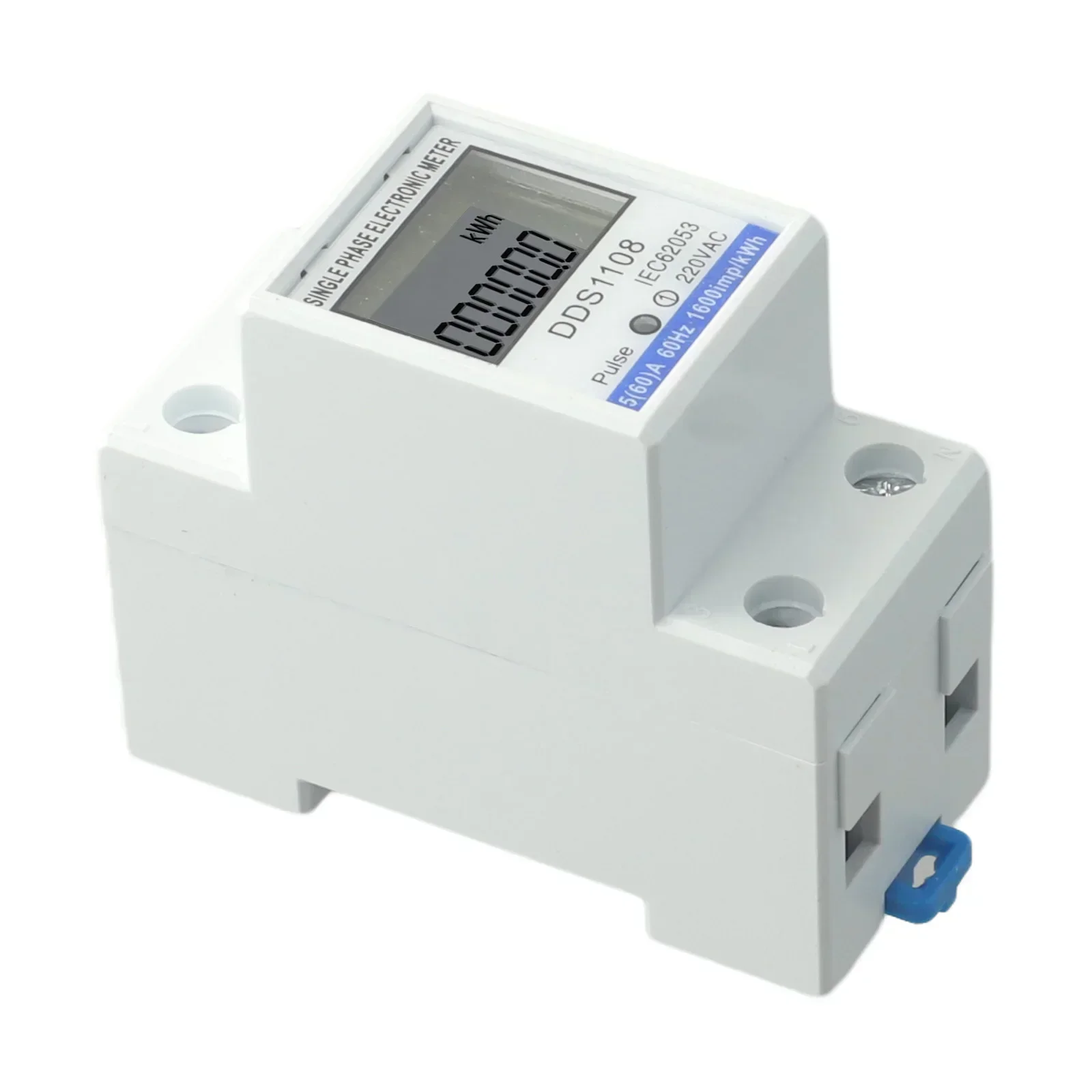 

LCD Single Phase Electric Energy Meter KWH AC Digital Watt-Hour Meter 220V 60A Energy Din Rail Electric Meter KWh Backlight