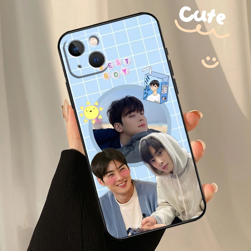 Cha EunWoo Eun Woo Case For iPhone 13 12 11 14 15 16 Pro Max XR XS X Plus  12 13 Mini Bumper Cover Capa
