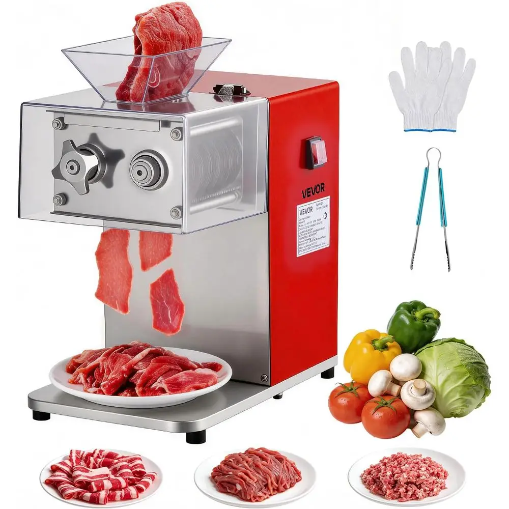 

Meat Cutting hine, 850W Commercial Slicer, 3.5mm Heavy Duty StainlSteel Blade Shredder or BonelMeat Sot Vegetables, Electric ood