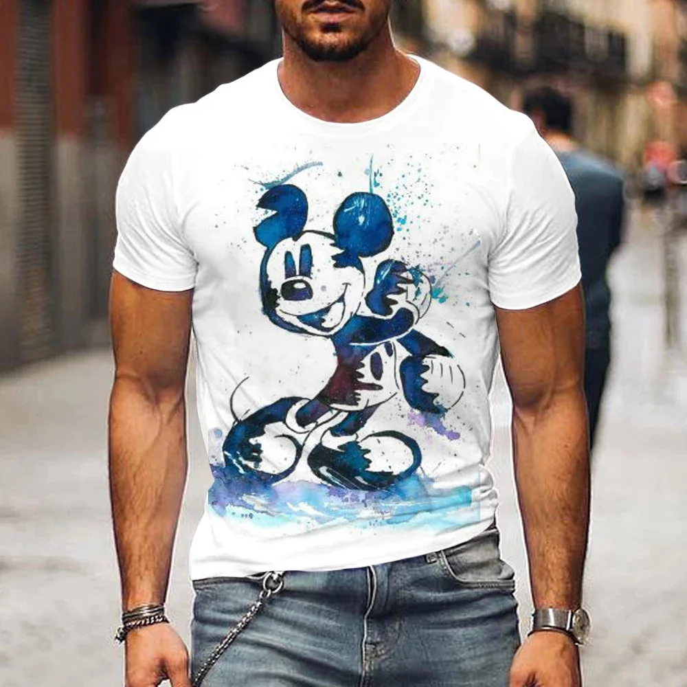 

2024 Newest Disney Mickey Mouse T-shirt Men's Top Short Sleeve T-shirt Unisex Top For Kids