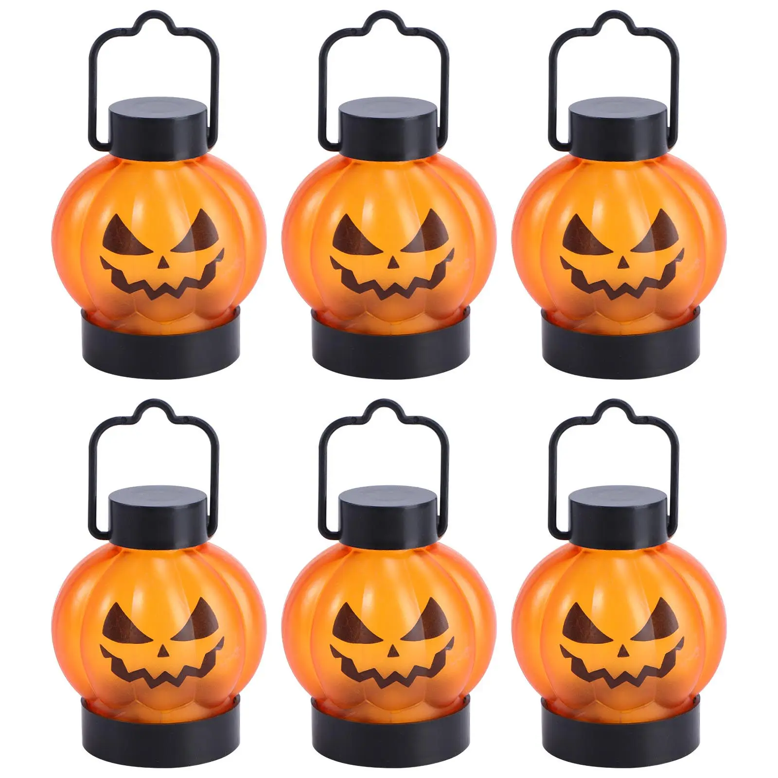 6個の不気味なカボチャナイトライトledランプ、ハロウィン装飾ランプ、パーティーレイアウト、ホームバー、モールでの使用に最適