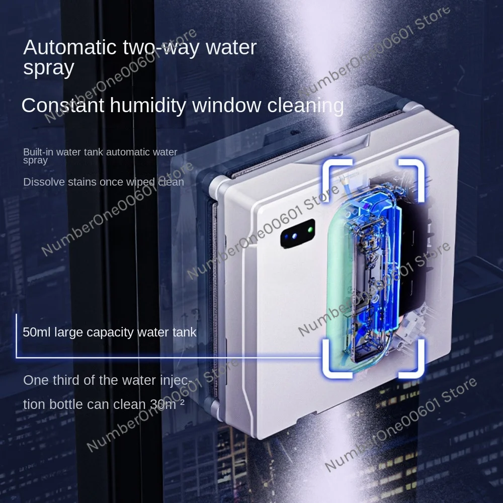 Intelligent Window Cleaning Automatic Window-Cleaning Machine Self-Spraying Remote Control Fantastic Window Cleaning Tool