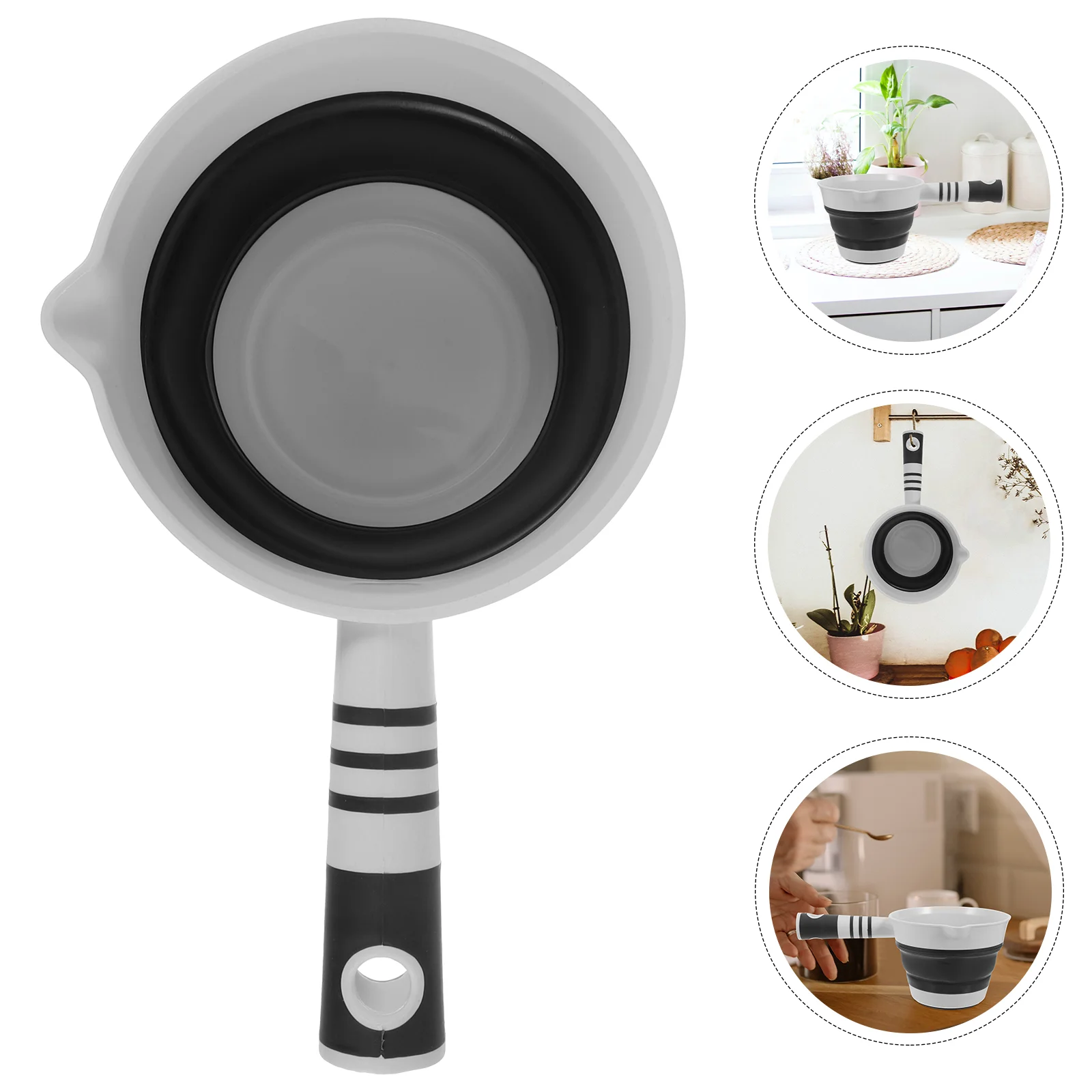 

Bath Rinse Cup Body Wash Kitchen Portable Water Scoop Shampoo Spoon Grey Plastic