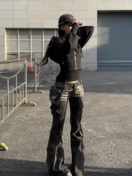 10 best sales Calça jeans de cintura baixa estilo anos 2000 - №4