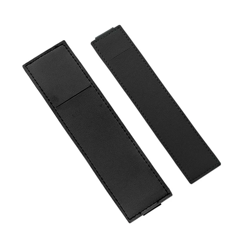 R6FF 2Pcs Leather Pencil Case with Adjustable Elastic Bands Notebook Pencil Sleeve