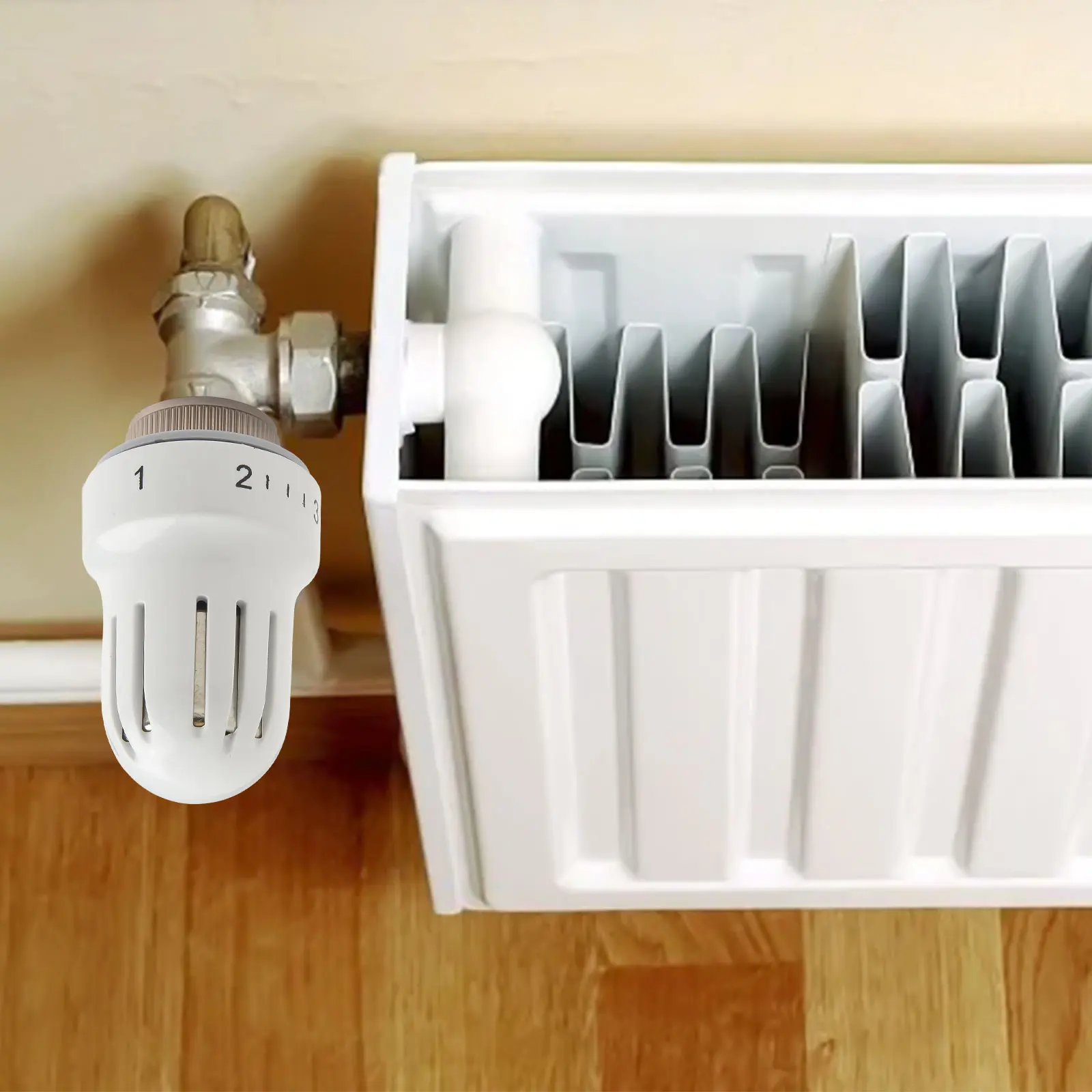 Radiator Valve Head Heater Plastic TRV M30x1.5 Threaded Thermostatic With Frost Protection Druable High Quality