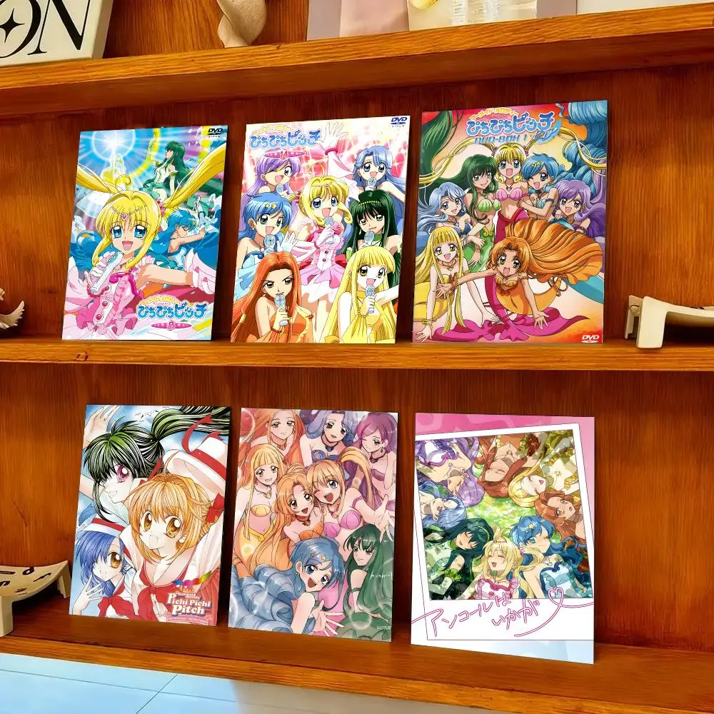 Mermaid Melody Pichi Pitch Poster HD Self-adhesive Waterproof Paper Sticker Suitable For Living Rooms Bedrooms Home Decor