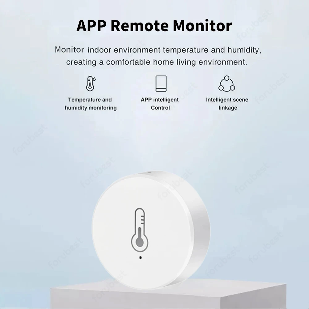 Tuya Zigbee 3.0 Temperature And Humidity Sensor Smart Life Temperature Sensor Remote Monitoring Works With Alexa Home Assistant