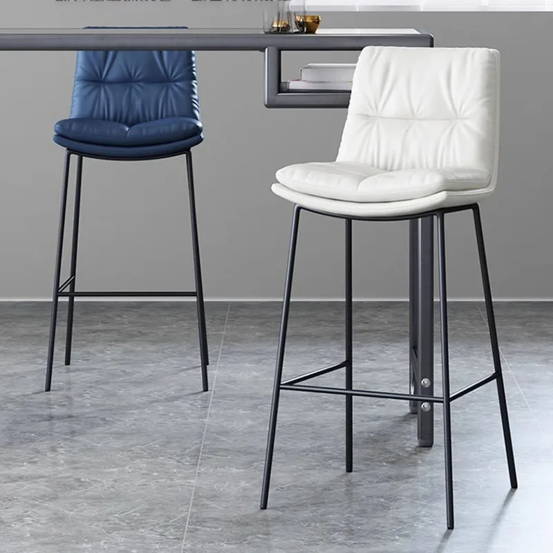 

Restaurant Office Bar Stools Faux Leather Make Up Designer Metal Bar Stools Counte Dining Cadeira Ergonomica Bedroom Furnitures