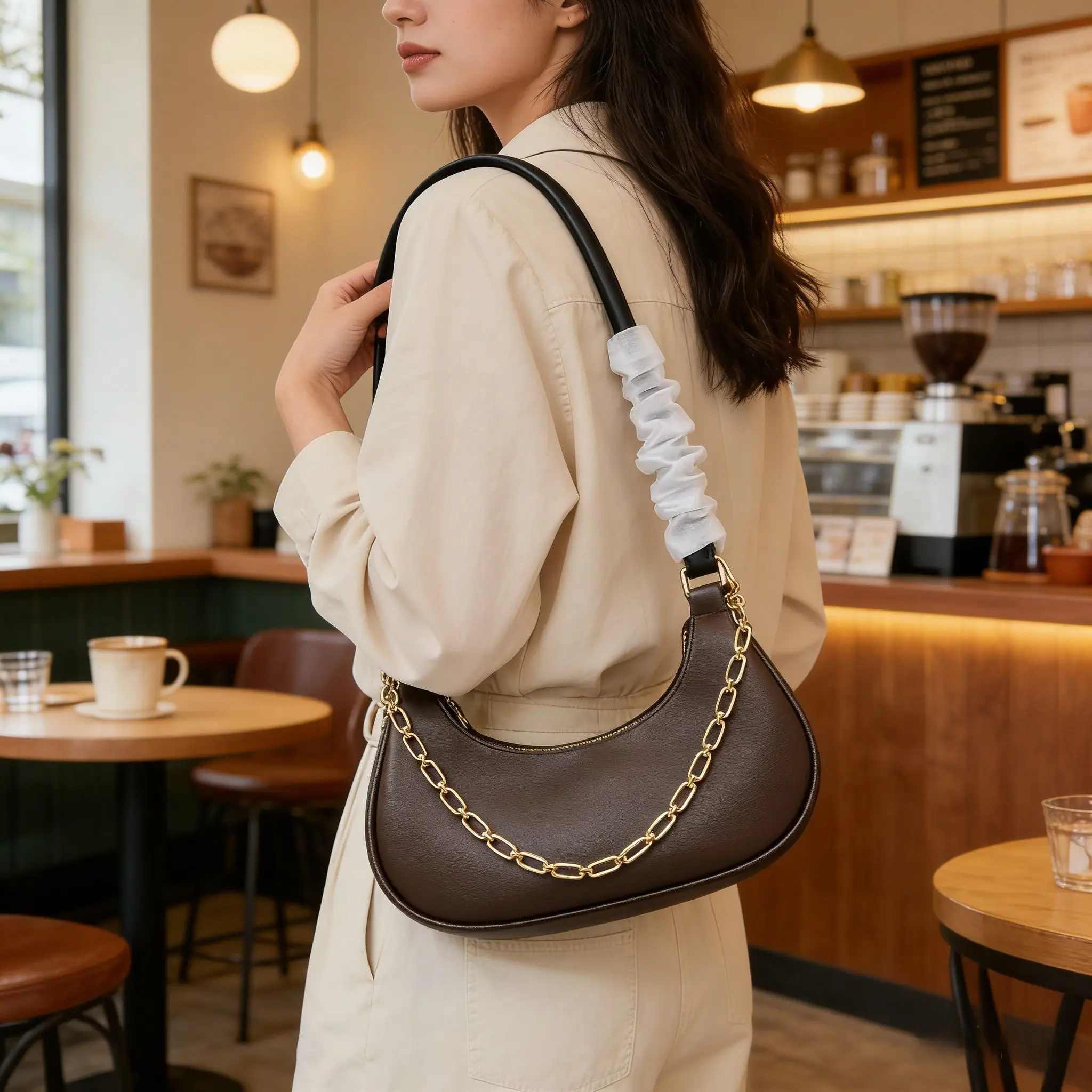 

Korean Style Simple Handheld Dumpling Bag Women's Winter New Retro Chain High Quality Shoulder Crossbody Bag Luxury bag
