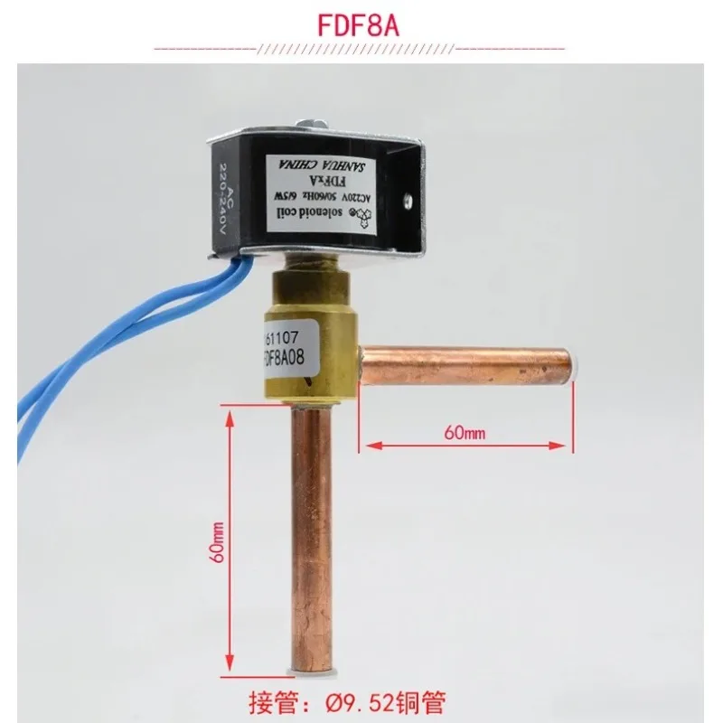 1PC 2 Way Right-angle Solenoid Valve FDF-2A/FDF-6A/FDF-8A /FDF-11A Normally Closed For Air-Conditioning Ice Machine Defrosting
