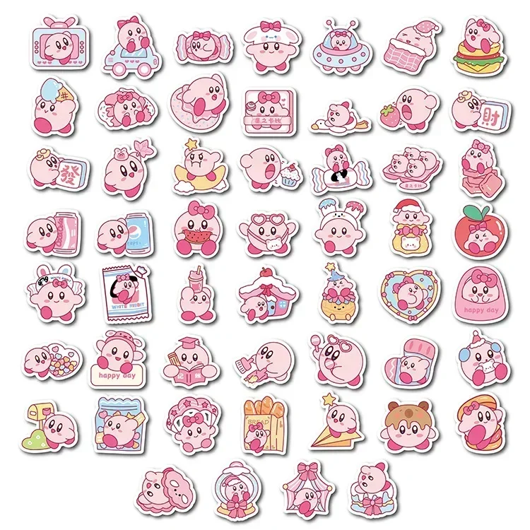 100 Stück Niedliche Kirby Anime Cartoon Aufkleber DIY Auto Motorrad Reisegepäck Gitarre Kühlschrank Laptop Graffiti Lustige Aufkleber Geschenk – Detail 6