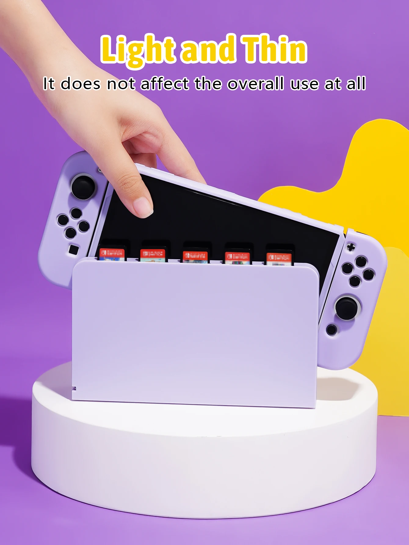 1Pcs Dock Cover for Switch OLED/NS,Switch Game Card Storage Case,Holds 5 Game Cards, Protects the Base From Scratches and Dust