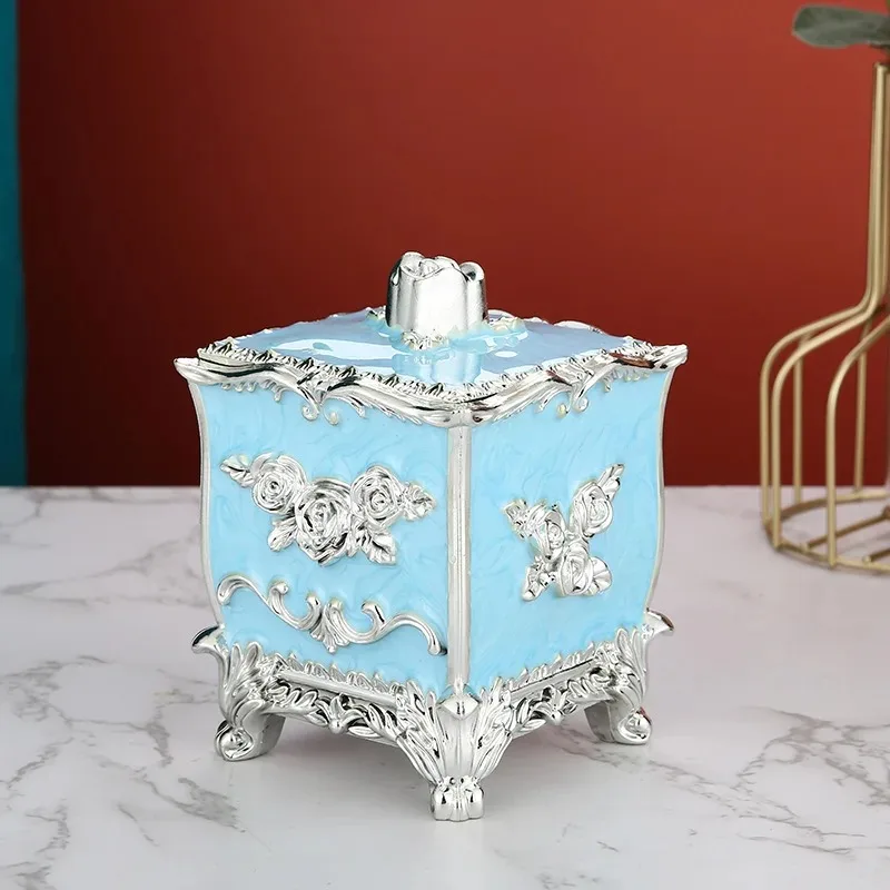 Scatola per stuzzicadenti europea casa soggiorno tavolino leggero scatola di tamponi di cotone di lusso creatività