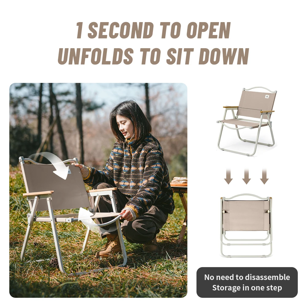 Camping Chair Portable Folding Outdoor Camp Chair Ultralight Travel Folding Chair for Hiking Fishing Chair Backrest Recliner