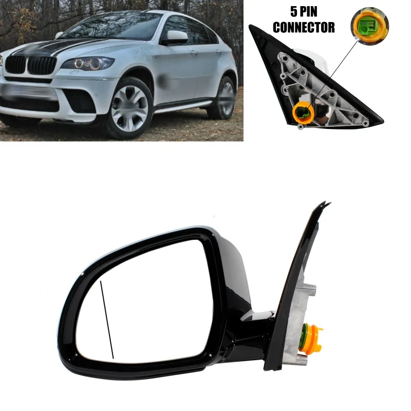 

Для BMW X6F16 2014 2015 2016 2017 2018 1 шт. левая сторона белое окрашенное заднее зеркало в сборе автомобильные аксессуары