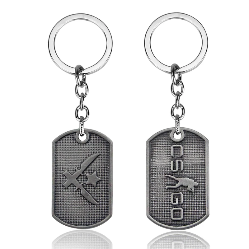 Hot Sale Game CSGO Keychain Counter Strike Dog Tag Alloy Pendant Necklaces Car Backpack Collier Men Jewelry Accessories Gifts