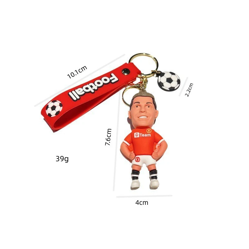 サッカースターロナウドフィギュアキーホルダージュエリーバッグ