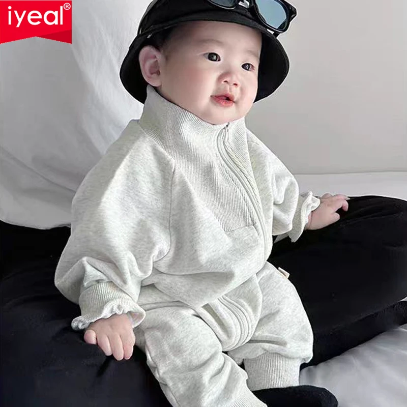 

IYEAL Cotton Long Sleeve New Born Baby Romper Infant Clothing 0-18 Months Spring Unisex Newborn Baby Clothes Print Baby Rompers