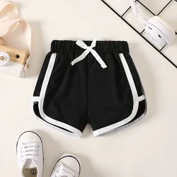 PatPat Baby Girl Contrast Binding Dolphin Shorts Soft and Comfortable  Perfect for Outings and Daily Wear Basic Style