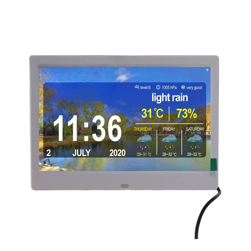 10 inch worldwide time weather station digital clock for digital photo video frame display