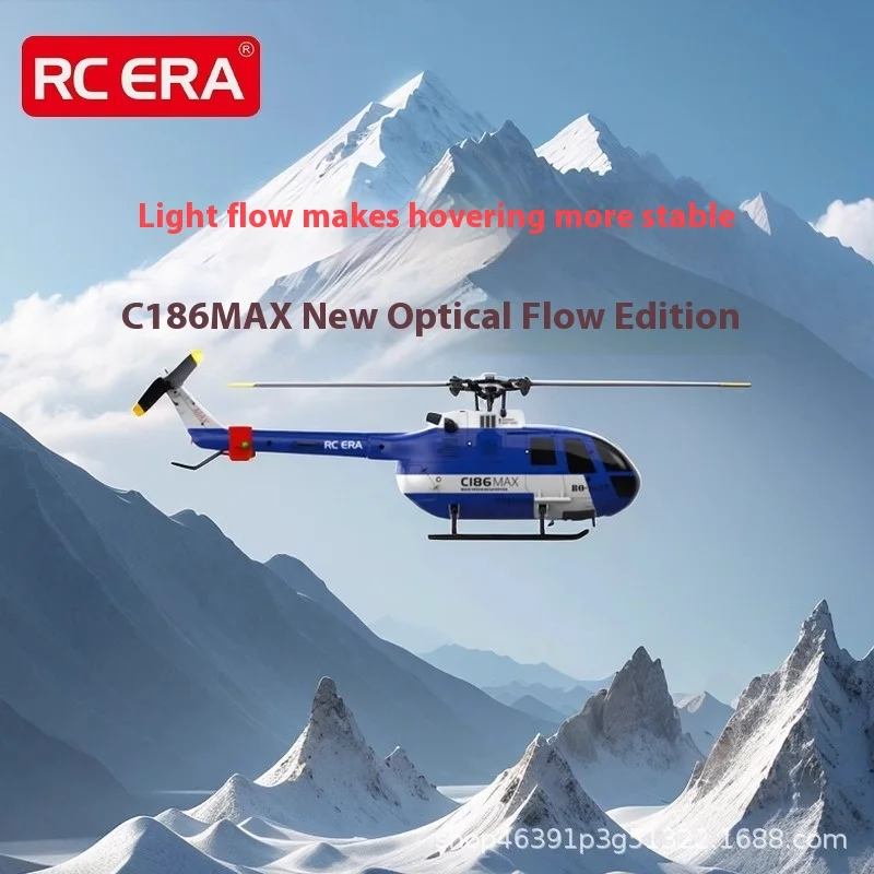 Rc Era Nieuwe C186max met optische stroompositionering Bo-105 Realistisch helikopter Vierkanaals afstandsbedieningsmodel