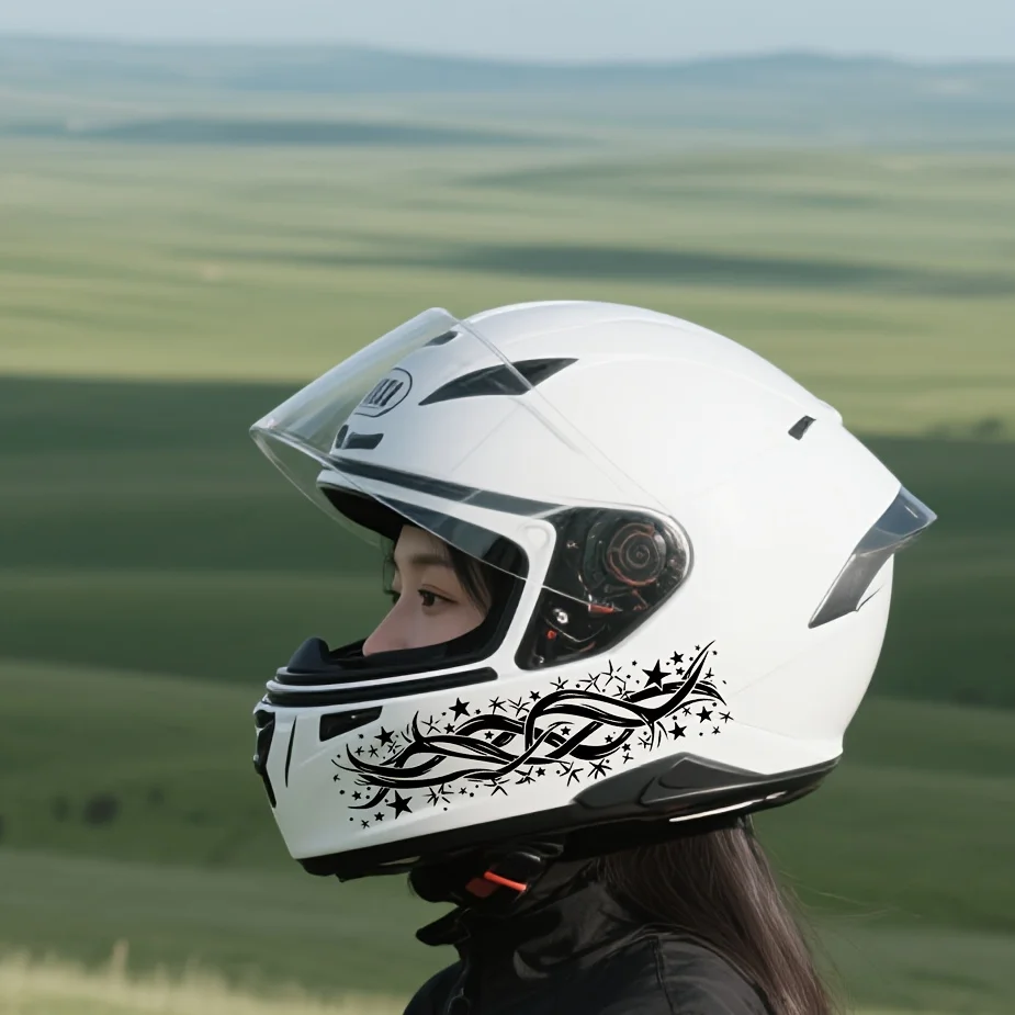 Black Pink Motorcycle Sticker PVC Waterproof Vinyl Decal Helmet Bike Decoration Durable Moto Accessories
