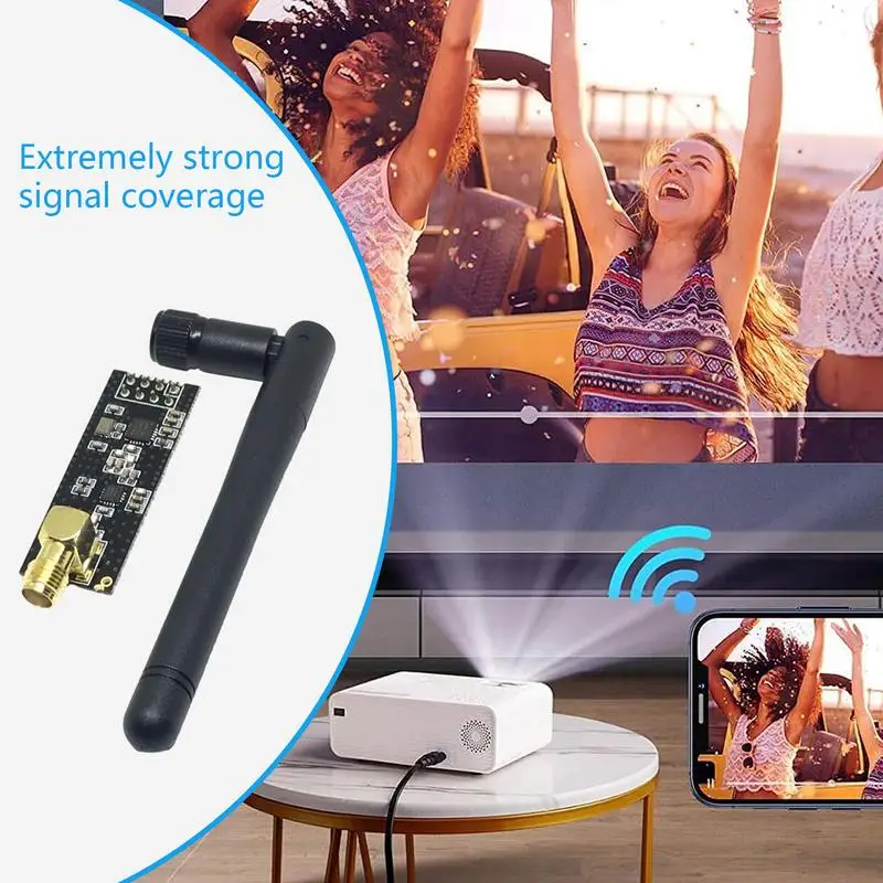 Módulo de transmisión inalámbrica para casas inteligentes, transceptor de larga distancia con antena, 1100 metros