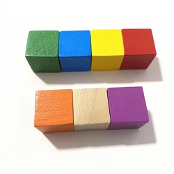 Cubos de madera de 20x20x20mm, piezas de ajedrez de madera de ángulo recto para rompecabezas de fichas, accesorios de juegos de mesa, 10 unids/lote