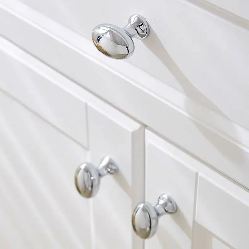 Brass Kitchen Cabinet Handles Bright Chrome Gold Elliptic Drawer Knobs Cupboard Wardrobe Pulls Modern Simple Furniture Hardware