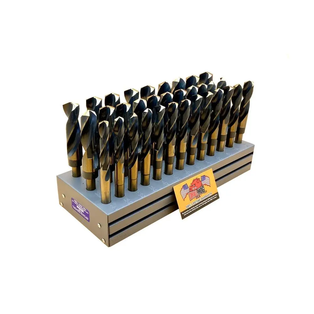

33-Piece Half-Inch Silver & Deming Style Drill Bit Set