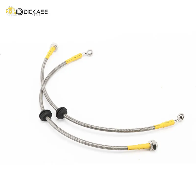 Dicase 2pcs/box Brake Hose Line 45mm Car Extend PTFE Brake Steel Throat Kit Car Accessories for all car model