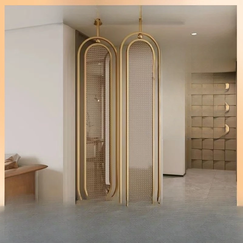 Minimalist Retro Wabi-sabi Decorative Partition, Creative Vertical Screen for Living Room, Entryway Privacy Block