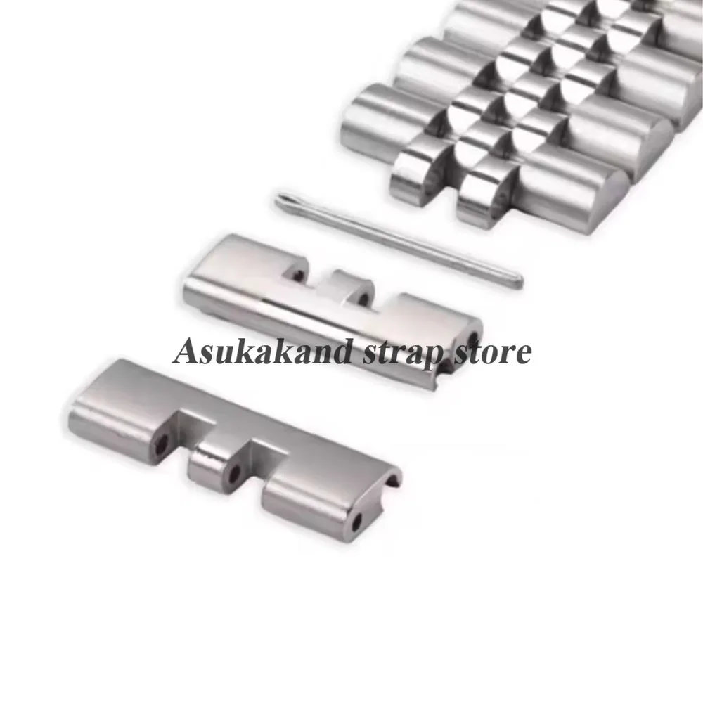 Соединители ремешка из нержавеющей стали для Seiko SKX007 SKX009 для Oyster Jubilee, изогнутая плоская концевая ссылка 18/19/20/21/22 мм, ремешок-адаптер