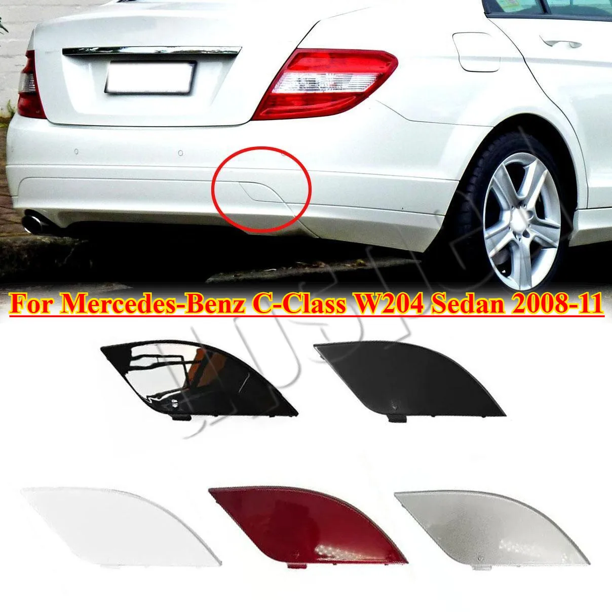 

Rear Bumper Tow Hook Eye Cover Cap For Mercedes-Benz C-Class W204 Sedan 2008-11