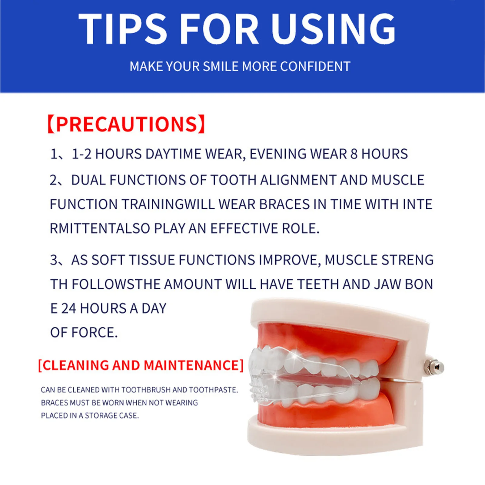 Tooth Orthodontic Braces Braces With Upper And Lower Teeth Protection Developed For Orthodontics 4D Upgraded Adult Sports Braces