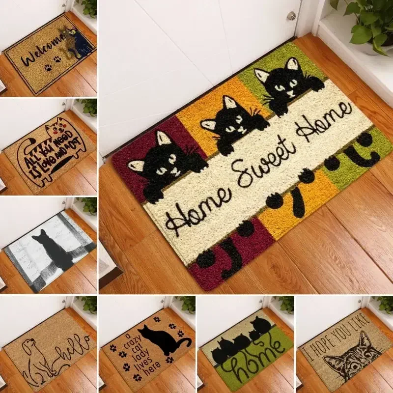 Cute Animal Patten Mat Welcome Floor Living Room Bedroom Decoration Carpet Non-slip Kitchen Rug Home Washable Entrance Doormats