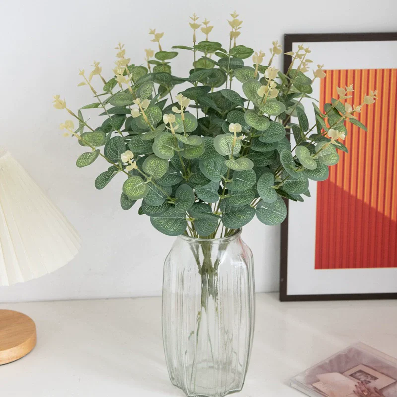 

10pcs Artificial Flower Plant Green Stem Combination Bride Bouquet Wedding Home Vase Festival Garden Dining Table DIY Decor