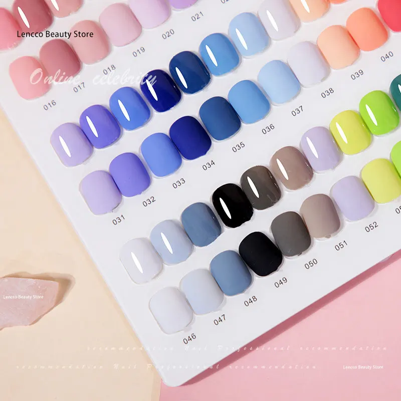 Lencco 60pcs Very Good Nail Gel Polish Kit 15ml Color Gel Set Different Bottle Color Card Wholsale Nail SalonSoak Off UV LED Gel