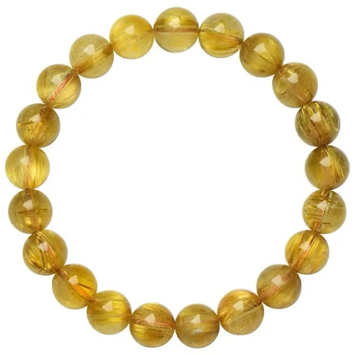 Imagem -02 - Pulseira de Quartzo Rutilado a Ouro Brasileiro Sortudo e Seguro Presente das Meninas Natural Rutilo Citrino Casal Novo 2024