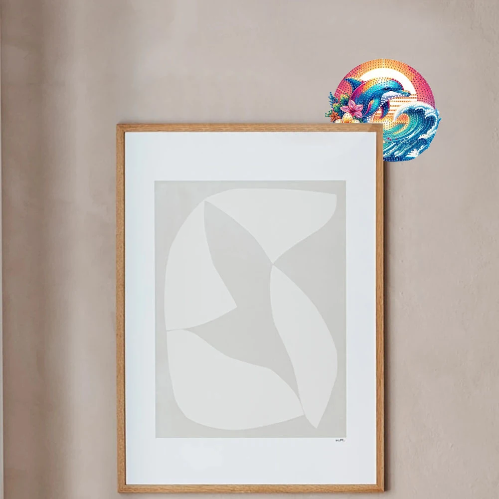 

Wave Dolphin 2D Flat Diamond Painting Door Corner Sign DIY Door Frame Decor