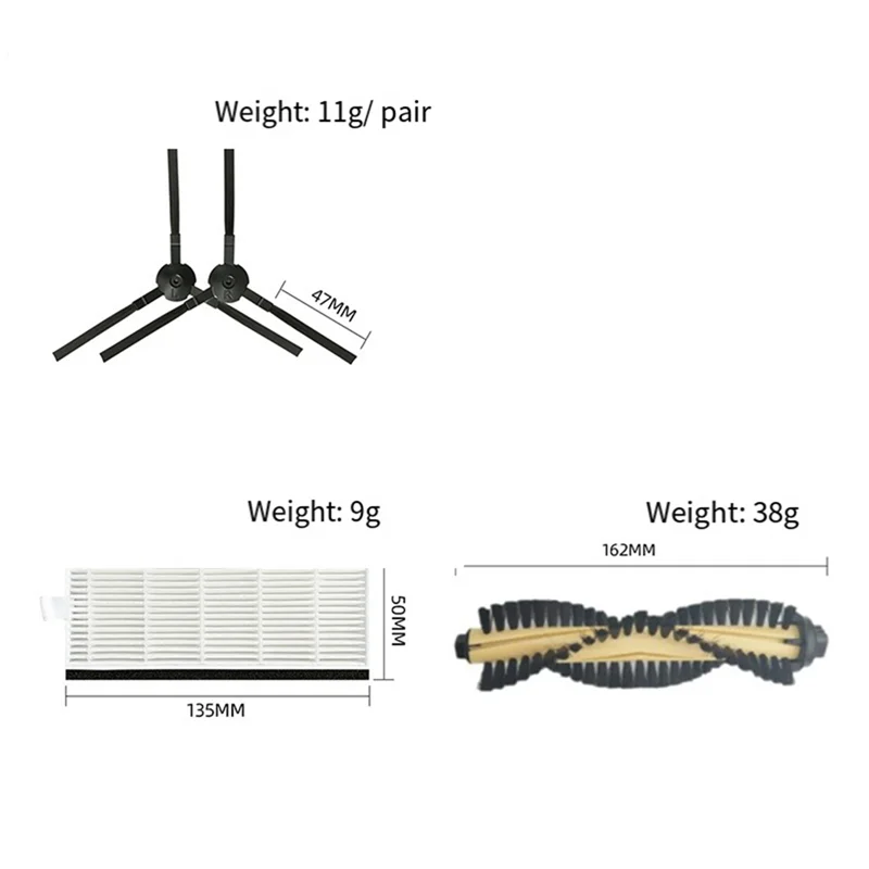 9M-adecuado para ILIFE A4 A4S accesorios de barredora piezas consumibles accesorios de repuesto