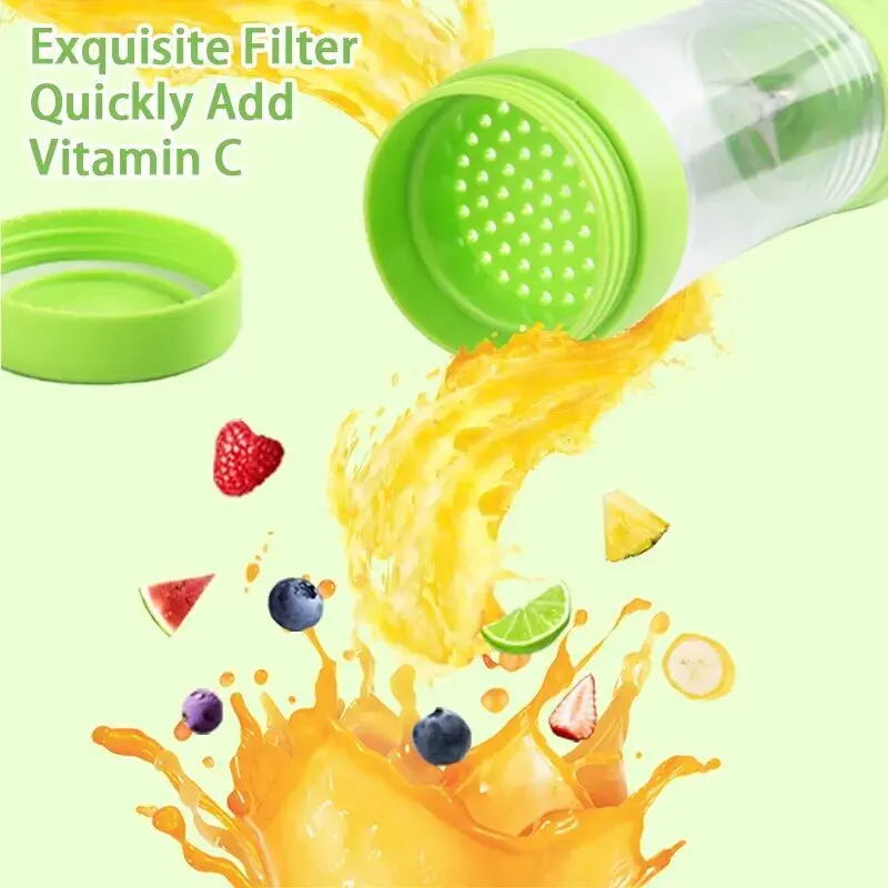 Mini Juicer Home Electric 6 Blades Portable Rechargeable Juice Cup Fruit Blender Kitchen Small Automatic Handheld Smoothie Food