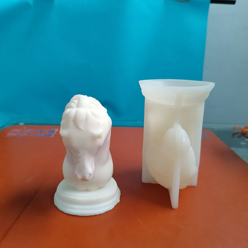 Horse Head Statue Candle Silicone Mold Bust Riding Sculpture Art Figurine Animal Poney Candle Mould