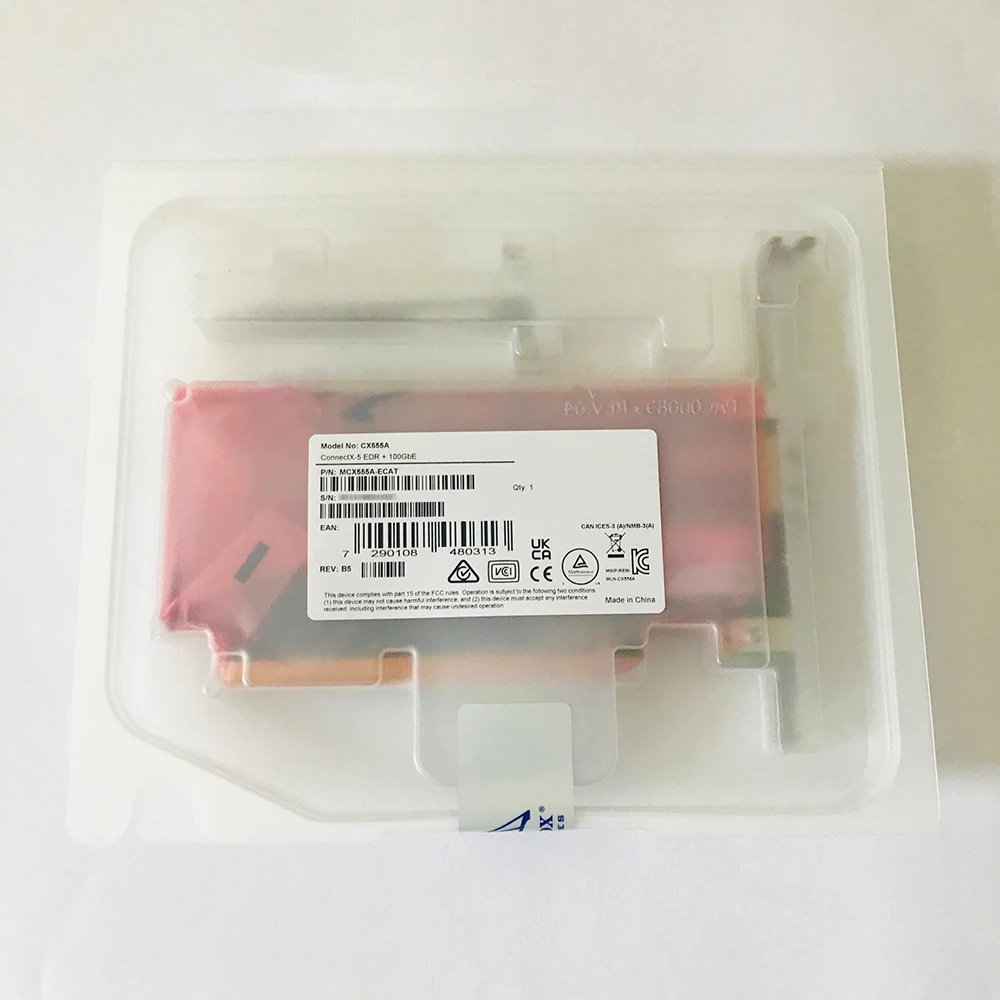 NIC CX555A MCX555A-ECAT ConnectX-5 EDR+100GbE 100Gb/s Single Port Network Card