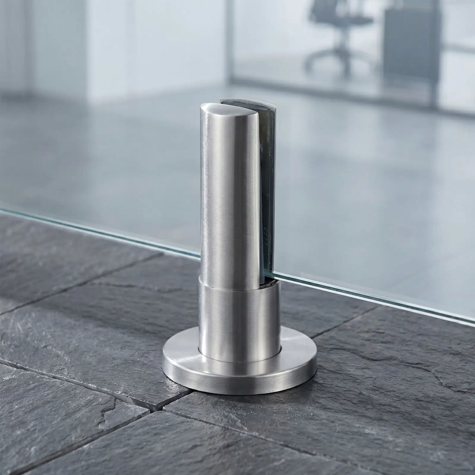 4Pcs Bathroom Stall Partition Support Feet Stainless Steel Hardware for Public Restroom Cubicles Fits 0.15-0.23 Inch Thickness