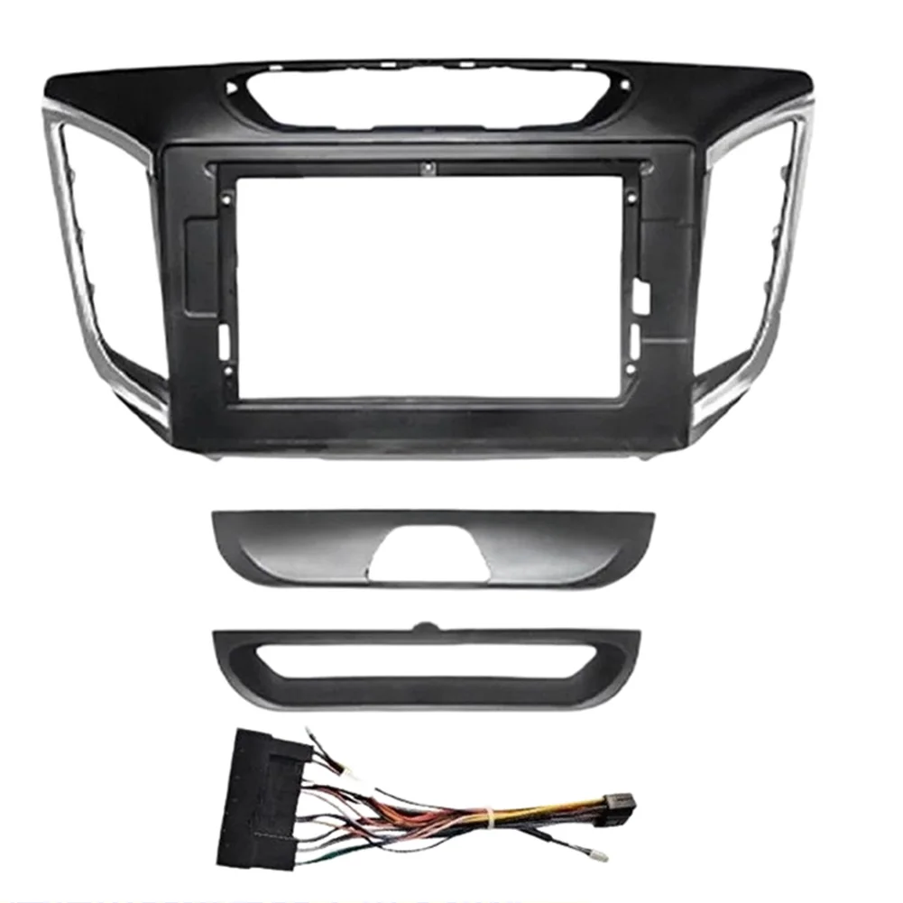 10.1-inch 2DIN Size 10.1-inch Bezel Auto Fastener Dash Trim Kit Seamless Radio Replacement ABS Plastic Material