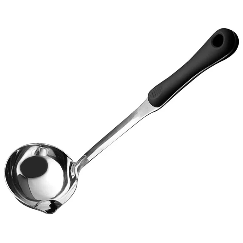 

Stainless Steel Spoon Ladle, Oil Separator,Soup Ladle, Heat Insulation Anti-Scalding Handle, Separator