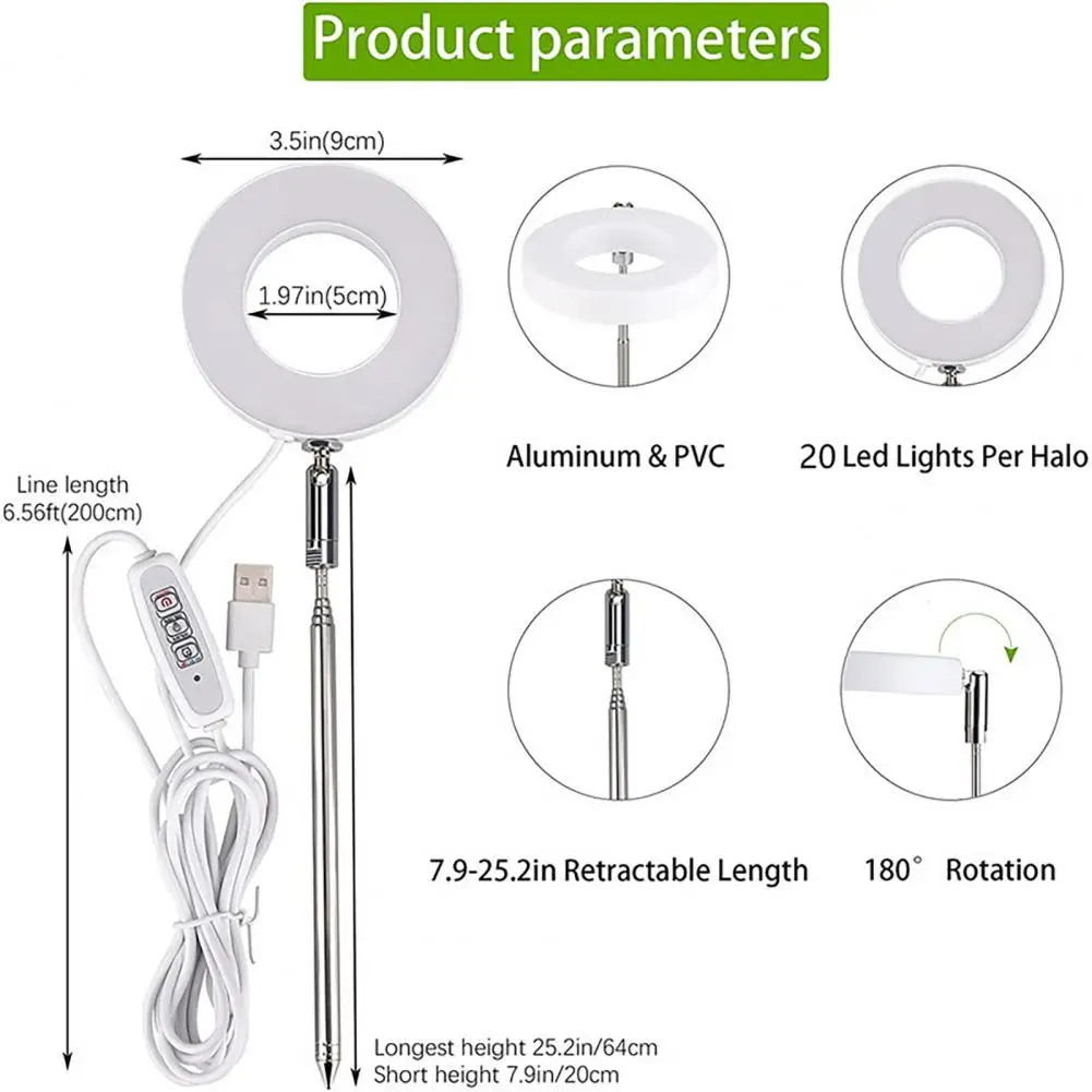 Luce per piante a risparmio energetico Luci progressive a spettro completo efficienti per piante bonsai a fiori Ampia gamma di illuminazione Colore USB verso l'alto