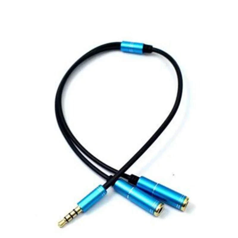 Conector de 3,5mm, 1 macho a 2 hembra, divisor de Cable de conexión de auriculares para teléfono móvil Universal, MP3, MP4-15